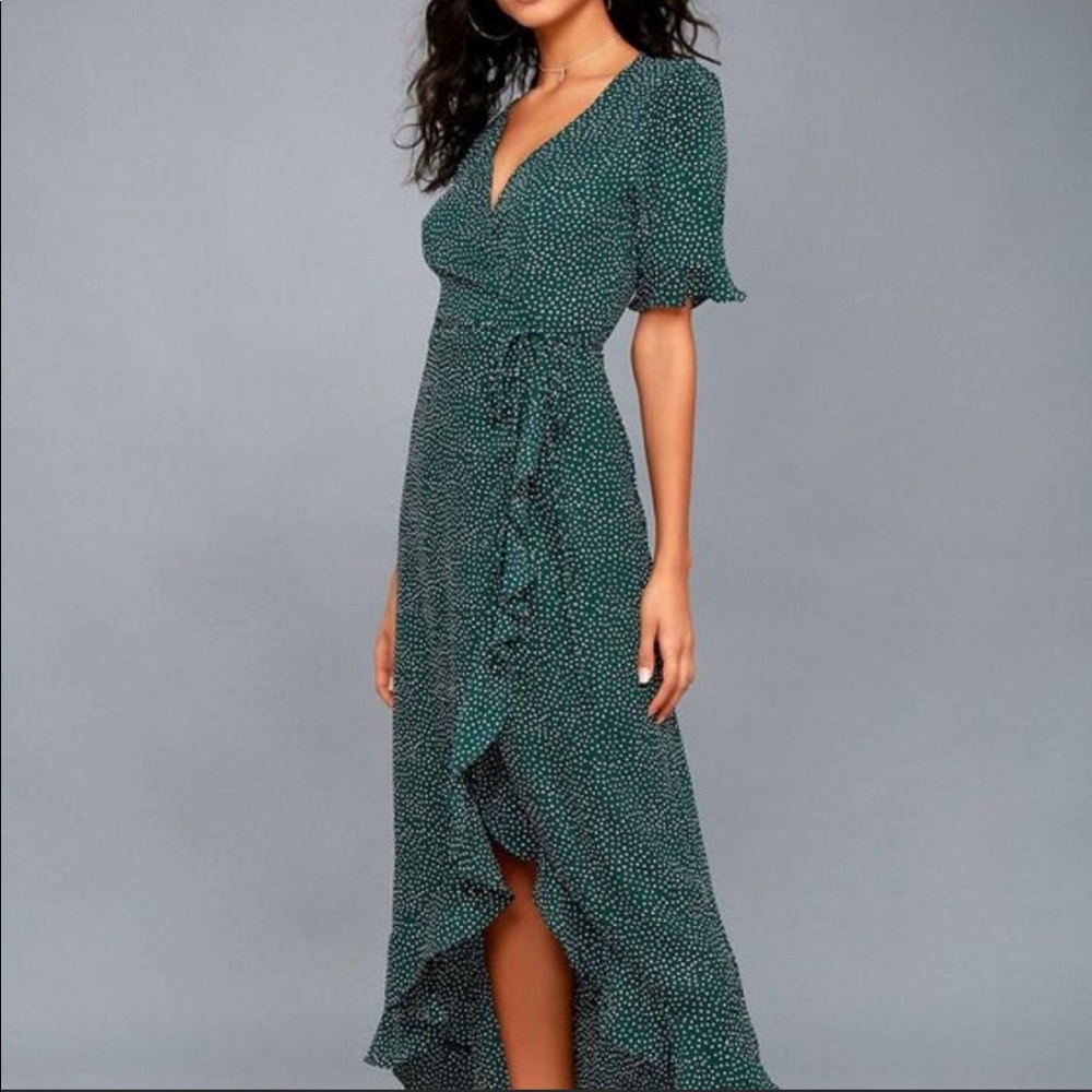 Lulu’s Green polka dot dress